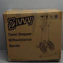 Stepper Machine with Resistance Bands, Mini Stepper with 300LBS Weight Capacity, Twist Stepper for Full Body Workout, Adjustable Step Height, Smooth and Quiet, Step Machine for Men Women