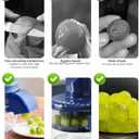 Large Electric Grape Peeler, 1500mAh Rechargeable Battery, Stainless Steel Blades, Suitable for Grapes, Tomatoes, Cherries, Garlic, Multifunctional Kitchen Peeling Tool, Blue