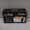 Mueller UltraToast Full Stainless Steel Toaster 4 Slice, Long Extra-Wide Slots for Bagels and Waffles, 6 Browning Levels, LED Display, Cancel/Defrost/Reheat Functions & Removable Tray, Kitchen Gadgets