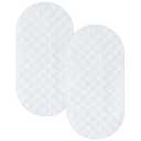 Bassinet Mattress Pad Cover Fit for Hourglass/Oval Bassinet Mattress, Waterproof Bassinet Mattress Protector Quilted Bassinet Sheets (32"x17") 2 Pack for Boys Girls, White