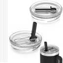 30 oz Tumbler Straw Lid - Stronghold Lid for the YETI Rambler Travel Mugs Only, Replacement Cap BPA Free (30oz Twist Lids 2 pack)