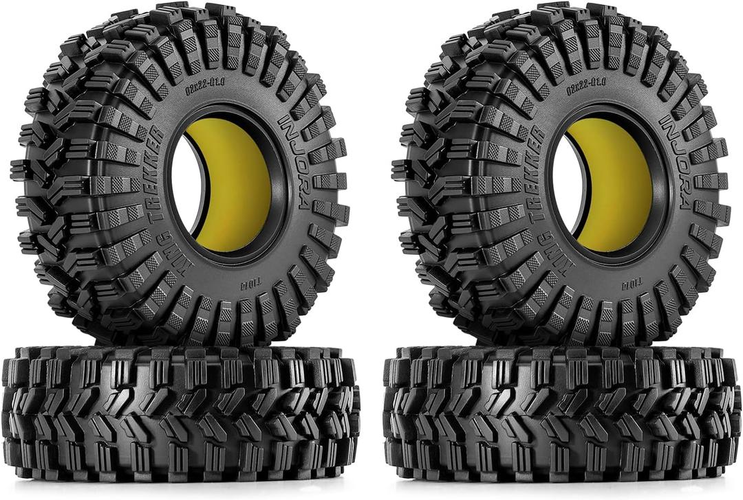 INJORA 1.0" 62 * 22mm King Trekker Tires & Inserts Combo (4)