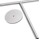 Healifty Stainless Towel Stand with Weighted Base No Drill Towel Holder for Bathroom and Kitchen Countertop Compact Vertical Design for Easy Movement and Stable Placement