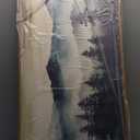 HOURIA Large Boho Mountain Forest Framed Canvas Wall Art Set,Nature Foggy Woodland Wall Decor,Modern Pine Tree Artwork,Watercolor Botanical Art Print for Living Room,Bedroom,Farmhouse- 20"×40"×1