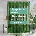 AmazerBath Extra Long Shower Curtain Liner 72x84, Clear Green Shower Liner 84 Inches Long, Plastic Shower Curtain Liners, Cute Tall Shower Liner, PEVA Bathroom Shower Curtain Liners & 3 Magnets