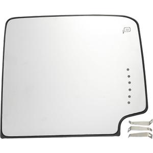 X AUTOHAUX Car Passenger Side Rearview Mirror Glass Right Upper Heated Mirror Glass Replacement W/Backing Plate for Chevrolet Silverado 1500 2016-2018