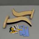 Hang 11 Surfboard Wall Mount - Surf Board Wall Hangers, Surfboard Mount, Beautiful Sustainable Wooden Rack, Perfect to Display Your Board, Surf Racks, Horizontal Hanger, Surfing Accessories (Clear)