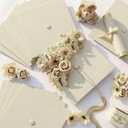 Gersoniel 5 Sheets Adhesive Graduation Cap Velvet Topper Decorations, 10x10 Inch Self-Adhesive Fabric Cardstock Grad Cap Cover for Graduation Hat Topper Craft DIY(Beige)