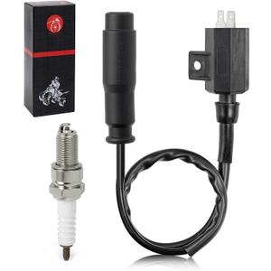 Ignition Coil Pack and spark plug + CAP For Kawasaki Brute Force 650 4x4i 4x4 2005-2013 Prairie 650 700 2002-2006 Brute Force 750 2005-2007 Teryx 750 2008