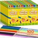 Shemira 1200 Count Colored Pencils for Kids, 12 Assorted Colors, 100 Packs Pre-sharpened Coloring Pencils Set