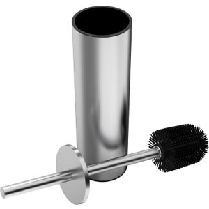 WZKALY Toilet Brush and Holder Set, Stainless Steel Toilet Bowl Brush with Lid, Rust Proof Toilet Cleaner Brush with Caddy, Durable Bristles, Splash Proof, Ideal for Bathroom (1 Pack, Brushed Nickel)