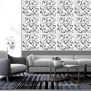 12 PCS Partitions Panel Screen Hanging Room Divider Made of Environmentally PVC for Decorating Bedroom Dining Study and Sitting-Room, Hotel Bar and Restaurant (12 Psc White Bird)