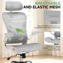 GTPLAYER Office Chair, Home Ergonomic Desk Chair with High Back Mesh, Mesh Office Computer Desk Chairs with Adjustable Lumbar Support, Rolling Work Swivel Task Chairs with 3D Armrests and Headrest