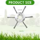 Universal Steel Wire Trimmer Head for Gas Weed Eater,7 Inch Heavy-Duty Brush Cutter Replacement Compatible with Stihl FS55, Husqvarna 128LD, Echo SRM225, and Other Models(7"+6 Blades) (2)