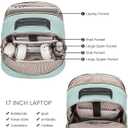 LOVEVOOK Laptop Backpack for Women, Travel Computer Work Bags with 17-inch Laptop Compartment, College School Student Bag Teen Backpacks For Girls, Outdoor Carry On Backpack Purse, Mint Green