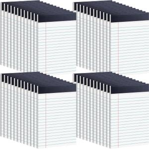 48 Pack Legal Pads Bulk,8.5 x 11 Inch White Notepad, Note Pads Wide Ruled Perforated Memo Pad for Work Study Daily Note Taking List, Lined Writing Pads Memo Refills Notepads for Office Home School