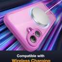 Diaclara Designed for iPhone 16 Case, Upgraded [Full Camera Protection] Full Body Rugged Bumper Case with Built-in Screen Protector, Rose Pink