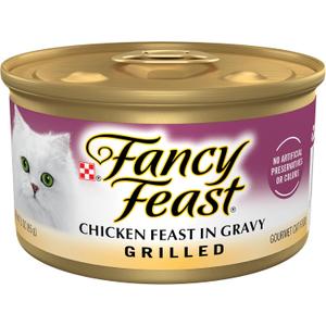 Purina Fancy Feast Grilled Chicken Feast Wet Cat Food (12) 3 oz Cans  BBD: May 2028