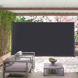 185" x 73" Retractable Side Awning,Waterproof & UV-Resistant,Folding Privacy Screen Room Divider Roll Up Balcony Gray