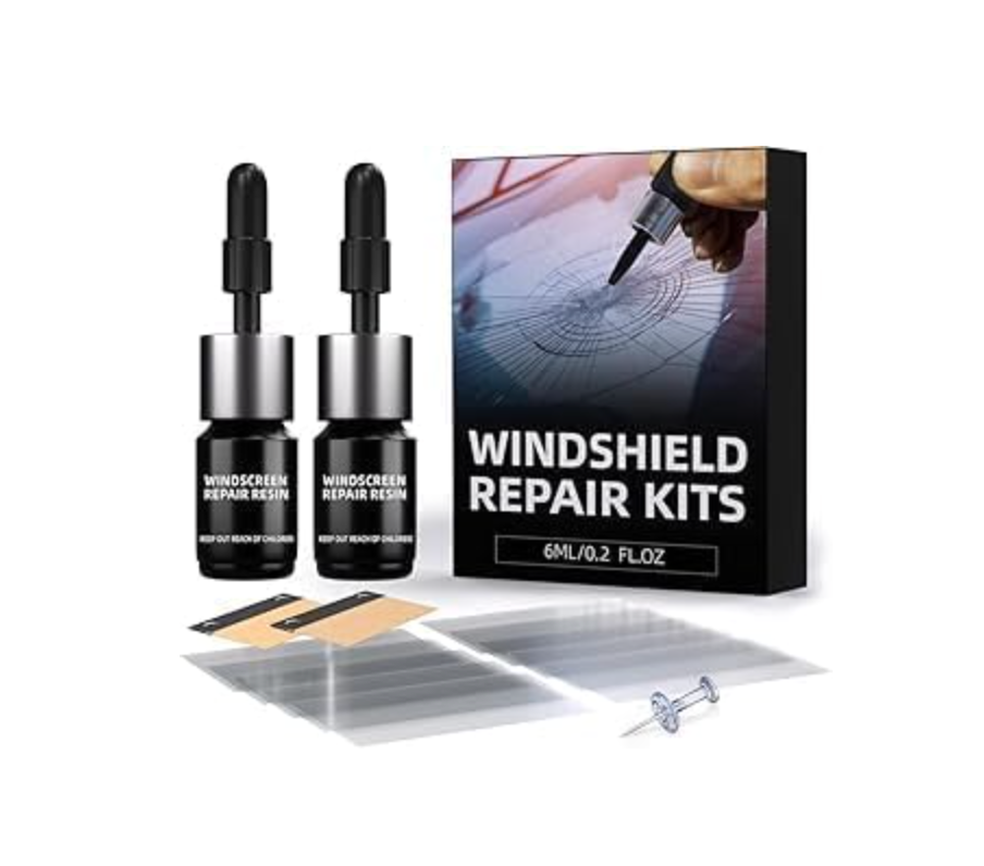 Windshield Crack Repair Kit, 2 Bottles Nano Glass Crack Repair Liquid Quick Windshield Repair for Chips and Cracks, Bulls-Eye and Star-Shaped Crack