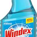 Windex Glass and Window Cleaner Spray Bottle, Bottle Made from 100% Recycled Plastic, Surface Cleaning Spray, Original Blue Scent, 32 Fl Oz