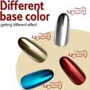 Artdone 16 Colors Chrome Nail Powder, Iridescent Aurora Powder Metallic Mirror Effect Pigment Pearlescent Mermaid Pigment Pearl Glitter Dust Kit, Nail Art Decoration, Resin Craft