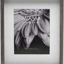 Mikasa 13x1.6x15 Inch Wood Gallery Portrait Frame, Displays one 12x14 Photo Without Mat or 8x10 Photo With Mat, Gray