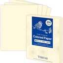 Veritas Colored Copy Paper, Cream Multi-Purpose paper,Colored Printer Paper 8.5 x 11, 20 lb / 75 GSM, Cream,200 Sheet, Made in USA