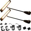 Trade Show LED Light, 2 Packs 24v Warm White 3000k Exhibit Display Lighting for Popup Booth, Back Drop Panel, Halogen Replacement, Includes UL Power Supply & Mounting C-Clamp Hardware