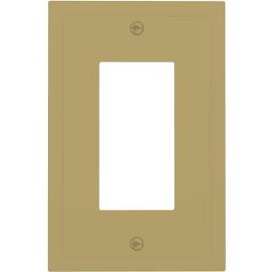 Matte Gold Outlet Covers Luxury Modern Brushed Bronze 1 Gang Rocker Single Light Switch Cover Plate Decorative Gfci Wall Plate Electrical Switch Plate Covers Kitchen Bathroom Decor