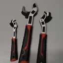 Rhevosil 6” 8” 10” Multi-function Self-locking Pipe Wrench Set, Chromium Vanadium Steel,Plumbers Wrench with Self Tightening Function for 9/32”-1 3/8” (7-35mm) Pipe Fittings and Nuts (1set)