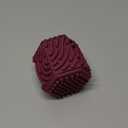 3D Sensory Activity Board,Silicone Cube Fidget Toy for Anxiety,Calming,ADHD,Stress & Autism Fidget Board,Quiet Fidget Toys,Sensory Boards for Kids 3+ & Adults,with 10 Strings(Octahedral，Purple)