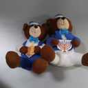 TURNMEON Hanukkah Decorations - 2 Pack Chanukah Plush Bear Doll Hold Menorah & Dreidel,Hanukkah Gnomes Home Indoor Holiday Party Decor Chanukah Ornaments Table Hanukkah Gifts Idea