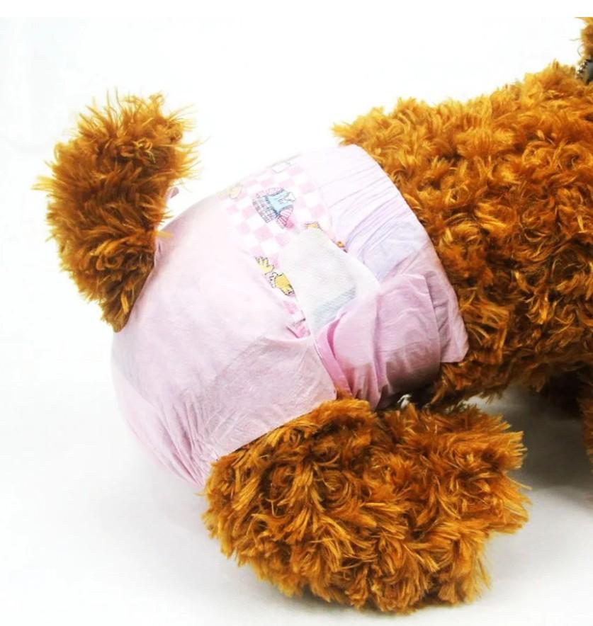 Flying Paws Disposable Dog Diapers - Female Dog Diapers with Adjustable Foam Tail Hole, Ultra Protection Puppy & Cat Diapers Wetness Indicator for Dogs in Heat or Incontinence,10pcs Size M