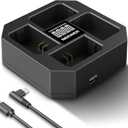 Neewer 4 Channel NP-FZ100 Charger Compatible with Sony A7 IV A9iii A1 A7R V A7Cii A6700 ZV-E1 FX3 FX30, 45W PD Fast Charging NP-FZ100 Battery Charger with Battery Display, 45W USB C PD Cable, NW-Z4