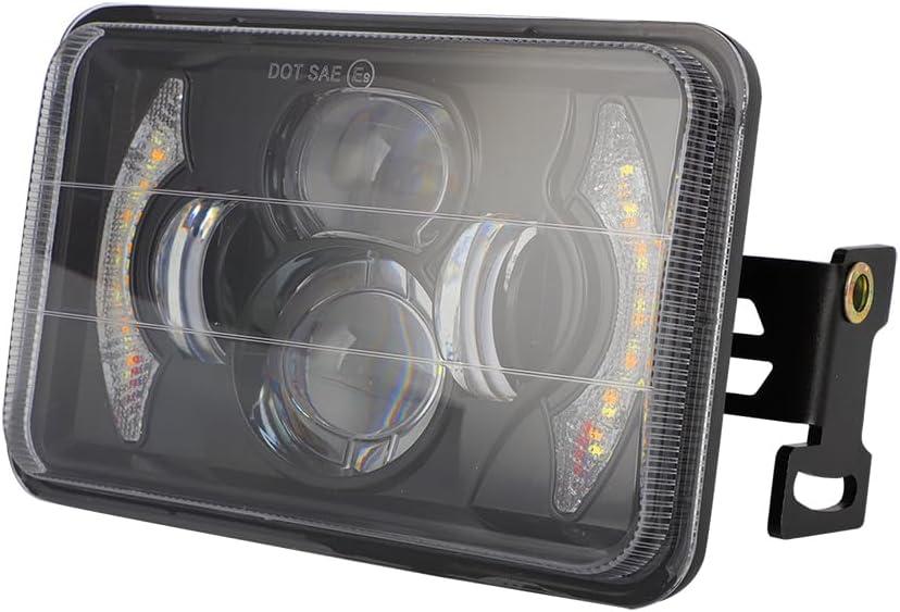 4x6 LED Headlight Kit for Suzuki DR-650 | for Suzuki DRZ400 with Mounting Bracket Hardware Headlight High Brightness High Intensity LED Chips High Beam Low beam Daytime Running Light (Light + Bracket)
