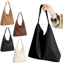 Large Hobo Bags for Women, Soft PU Leather Slouchy Tote Purse - Spacious Casual Shoulder Handbag for Work & Everyday Use (Red)