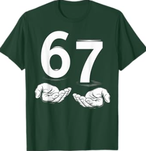 Funny Six Seven 6 7 Meme Gen Alpha Slang 6 7 Hands T-Shirt
