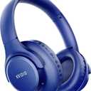 KVIDIO Bluetooth Headphones Over Ear, 65 Hours Playtime Wireless Headphones with Microphone, Foldable Lightweight Headset with Deep Bass, HiFi Stereo Sound Low Latency for Travel Work Cellphone