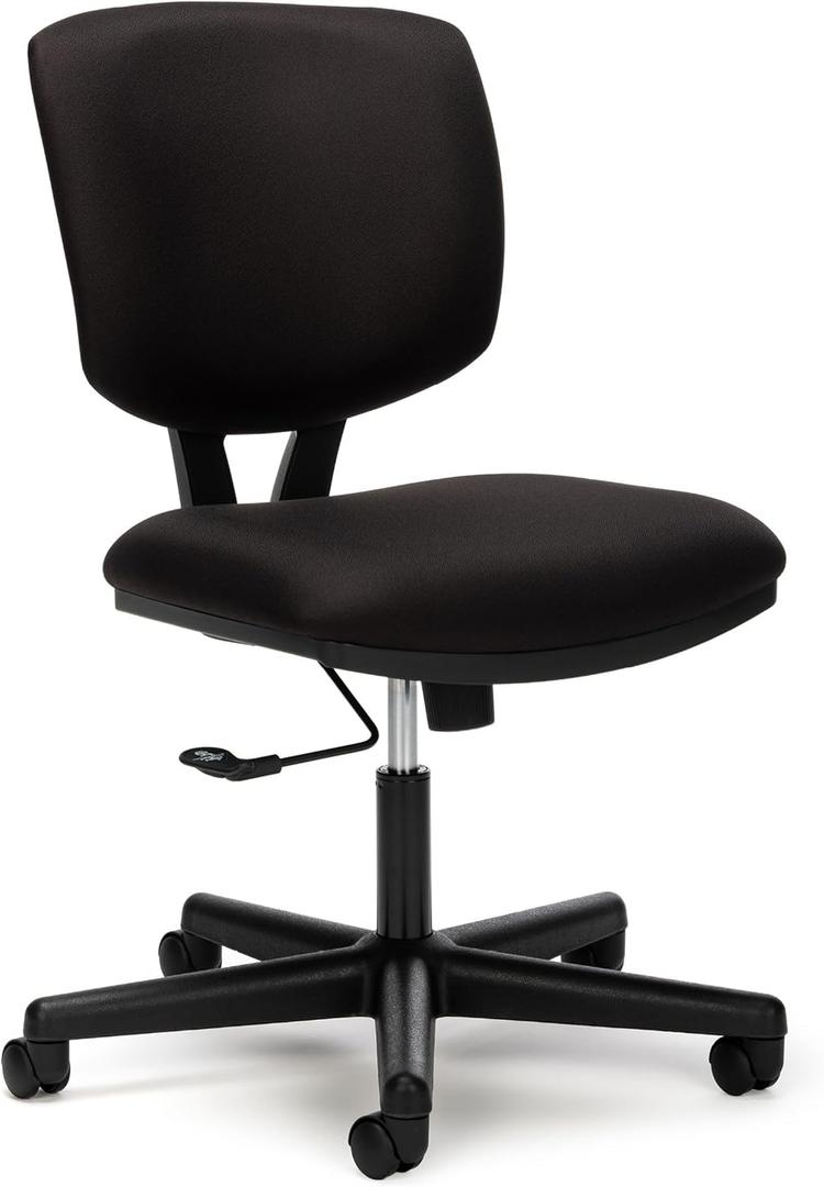 HON Volt Ergonomic Office Chair, Armless, Office Desk Computer Chair, Black, Oversized