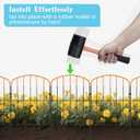 Decorative Garden Fence 10 Panels16.34 in.H x 12.6 in.W x 10.6 feet Small Border Panel Fencing for Yard,Arched Top Orange Flower Bed Edging,Rustproof Metal No Dig Fence,Animal Barrier for Dog