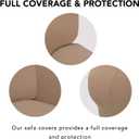 PureFit Super Stretch Chair Sofa Slipcover Spandex Non Slip Soft Couch Sofa Cover, Washable Furniture Protector with Non Skid Foam and Elastic Bottom for Kids, Pets Chair, Camel