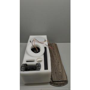 52" Ceiling Fans with Light and Remote,Farmhouse 5 Blades Quiet Reversible DC Motor Ceiling Fans for Modern Indoor/Outdoor/Patio/Living Room/Bedroom(Black/Walnut)