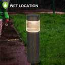 hykolity Low Voltage Landscape Lights, 3W 120LM 12V-15V LED Round Bollard Light, Wired Outdoor Walkway Light Path Lights for Yard Lawn, Aluminum Construction, 30 Watt Equivalent, 6 Pack