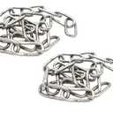 1/8 inch(3mm) Wire Diameter Stainless Steel Safety Chains 40 inch Long Link Rings Light Duty Coil Chain for Hanging Pulling Towing, 1/8"x 40" (2Pcs)
