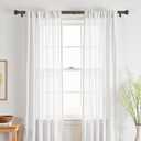2 Pack Bronze Curtain Rods for Windows 32 to 60 Inch, Heavy Duty Curtain Rod Adjustable Length, 1 Inch Diameter Modern Decorative Curtains Rods(Bronze,32-60"-2 Pack)