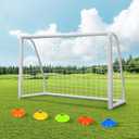 ORIENGEAR Soccer Goal, 6x4 Full Size Soccer Goals for Backyard, Soccer Net with Training Discs, Portable Soccer Goal for Kids and Adults with 1 Carry Bag, Porterias De Futbol