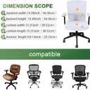 Tallew 4 Pcs Office Chair Covers Set Computer Universal Protective Stretchable Chair Seat Covers Desk Armrest Cover Pads Office Cushion Backrest for Rotating(Regular,White)
