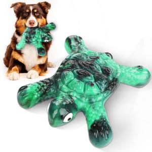 Letsmeet Heavy Duty Nylon Dog Bone Chew Toys - Real Bacon Flavor, Long-Lasting for Aggressive Chewers & Large Breeds (Green1)
