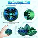 Gear Ball,3D Printed Gear Sphere Fidget Toy,Sensory Toys for Stress and Anxiety Relief,Suitable for Autism and ADHD Fidget Gear Ball,Stocking Stuffers for Adults & Kids Gift(Forest Green, 3.1 Inch)